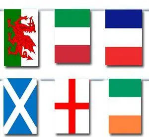Six Nations Fabric Flag Bunting The Ultimate Balloon And Party Shop Cheltenham & Gloucester Balloons & Fancy Dress 