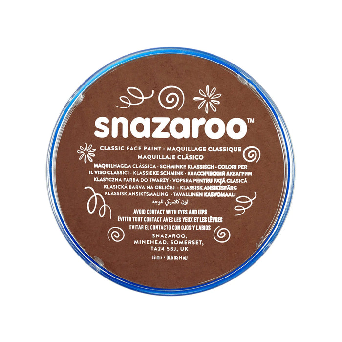 Snazaroo Face Paint - Dark Brown The Ultimate Balloon And Party Shop Cheltenham & Gloucester Balloons & Fancy Dress 
