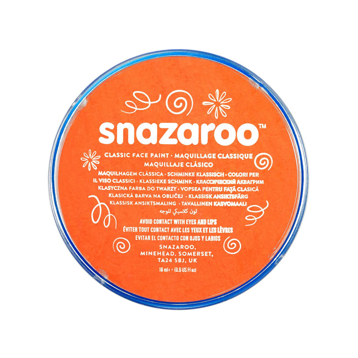 Snazaroo Face Paint - Orange The Ultimate Balloon And Party Shop Cheltenham & Gloucester Balloons & Fancy Dress 