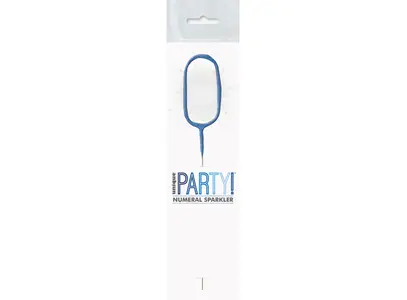 Sparkling Number Candle - 0 The Ultimate Balloon And Party Shop Cheltenham & Gloucester Balloons & Fancy Dress 