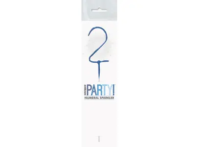 Sparkling Number Candle - 2 The Ultimate Balloon And Party Shop Cheltenham & Gloucester Balloons & Fancy Dress 