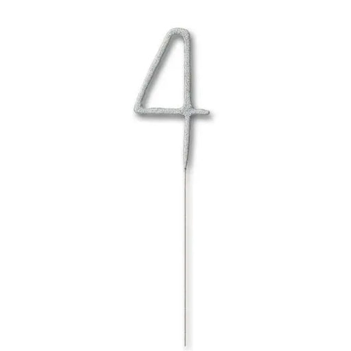 Sparkling Number Candle - 4 The Ultimate Balloon And Party Shop Cheltenham & Gloucester Balloons & Fancy Dress 