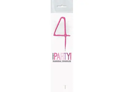 Sparkling Number Candle - 4 The Ultimate Balloon And Party Shop Cheltenham & Gloucester Balloons & Fancy Dress 