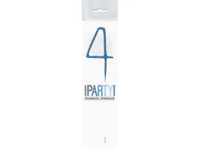 Sparkling Number Candle - 4 The Ultimate Balloon And Party Shop Cheltenham & Gloucester Balloons & Fancy Dress 