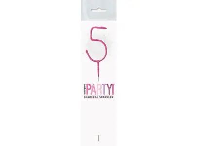 Sparkling Number Candle - 5 The Ultimate Balloon And Party Shop Cheltenham & Gloucester Balloons & Fancy Dress 