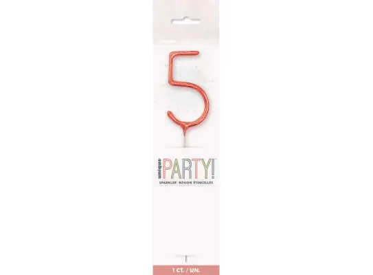 Sparkling Number Candle - 5 The Ultimate Balloon And Party Shop Cheltenham & Gloucester Balloons & Fancy Dress 