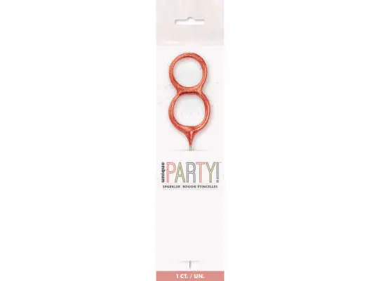 Sparkling Number Candle - 8 The Ultimate Balloon And Party Shop Cheltenham & Gloucester Balloons & Fancy Dress 