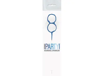Sparkling Number Candle - 8 The Ultimate Balloon And Party Shop Cheltenham & Gloucester Balloons & Fancy Dress 