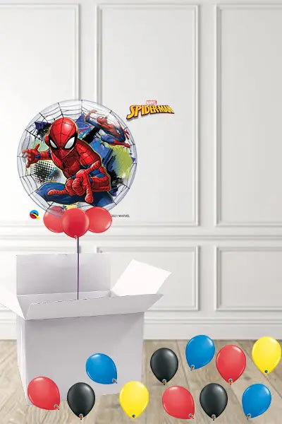 Spiderman Bubble in a Box delivered Nationwide The Ultimate Balloon And Party Shop Cheltenham & Gloucester Balloons & Fancy Dress 