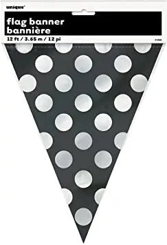 Spotty Bunting - Black The Ultimate Balloon And Party Shop Cheltenham & Gloucester Balloons & Fancy Dress 