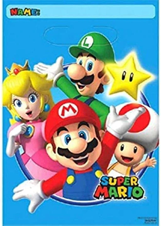 Super Mario Party Loot Bags (8pk) The Ultimate Balloon And Party Shop Cheltenham & Gloucester Balloons & Fancy Dress 