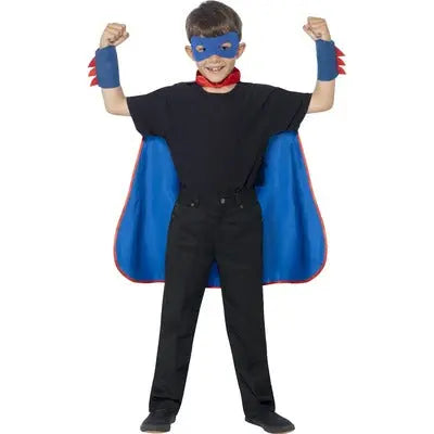 Superhero Cape Red & Blue Children's Costume The Ultimate Balloon And Party Shop Cheltenham & Gloucester Balloons & Fancy Dress 
