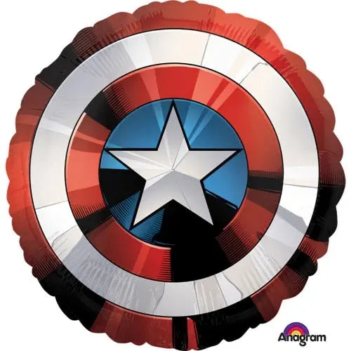 Supershape Captain America Shield Foil Balloon The Ultimate Balloon And Party Shop Cheltenham & Gloucester Balloons & Fancy Dress 
