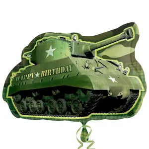 Supershape Foil Army Tank Birthday Balloon The Ultimate Balloon And Party Shop Cheltenham & Gloucester Balloons & Fancy Dress 
