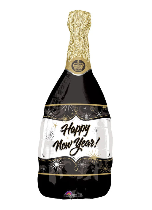 Supershape Happy New Year Champagne Balloon The Ultimate Balloon And Party Shop Cheltenham & Gloucester Balloons & Fancy Dress 