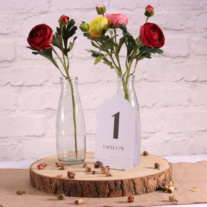 Table Number Cards - White (Glitter) The Ultimate Balloon And Party Shop Cheltenham & Gloucester Balloons & Fancy Dress 