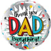 Thank You Dad Foil Balloon The Ultimate Balloon And Party Shop Cheltenham & Gloucester Balloons & Fancy Dress 