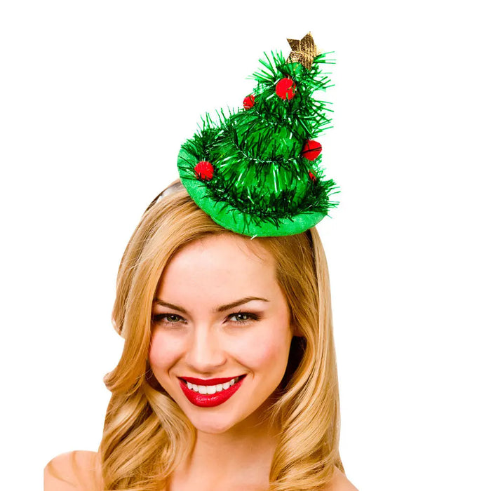 Tinsel Christmas Tree Headband The Ultimate Balloon And Party Shop Cheltenham & Gloucester Balloons & Fancy Dress 