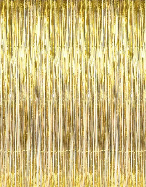 Tinsel Curtain - Gold The Ultimate Balloon And Party Shop Cheltenham & Gloucester Balloons & Fancy Dress 