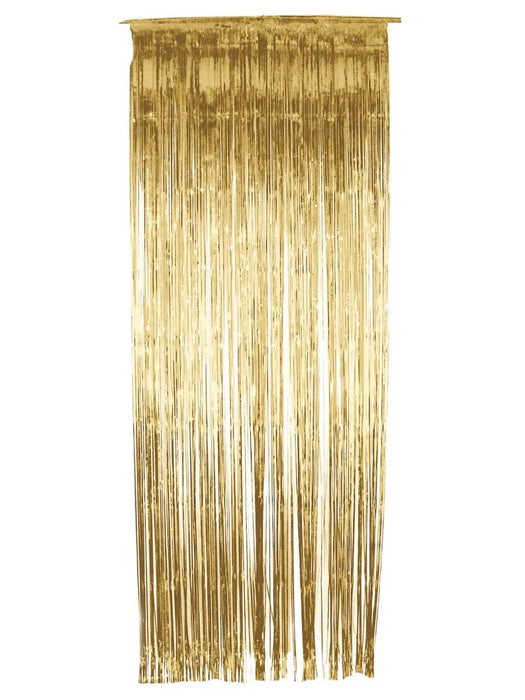 Tinsel Curtain - Gold The Ultimate Balloon And Party Shop Cheltenham & Gloucester Balloons & Fancy Dress 