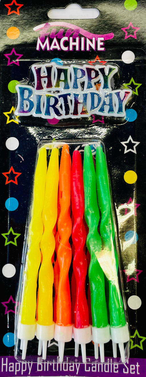 Twisty Bright Candle Set The Ultimate Balloon And Party Shop Cheltenham & Gloucester Balloons & Fancy Dress 