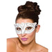 Verona Eyemask - White & Silver The Ultimate Balloon And Party Shop Cheltenham & Gloucester Balloons & Fancy Dress 