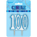 Wax Age 100 Candle - Blue The Ultimate Balloon And Party Shop Cheltenham & Gloucester Balloons & Fancy Dress 
