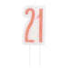 Wax Age 21 Candle - Rose Gold The Ultimate Balloon And Party Shop Cheltenham & Gloucester Balloons & Fancy Dress 