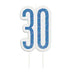 Wax Age 30 Candle - Blue The Ultimate Balloon And Party Shop Cheltenham & Gloucester Balloons & Fancy Dress 