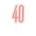 Wax Age 40 Candle - Rose Gold The Ultimate Balloon And Party Shop Cheltenham & Gloucester Balloons & Fancy Dress 