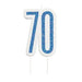 Wax Age 70 Candle - Blue The Ultimate Balloon And Party Shop Cheltenham & Gloucester Balloons & Fancy Dress 