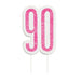 Wax Age 90 Candle - Pink The Ultimate Balloon And Party Shop Cheltenham & Gloucester Balloons & Fancy Dress 