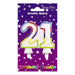 Wax Number Candle - 21 The Ultimate Balloon And Party Shop Cheltenham & Gloucester Balloons & Fancy Dress 