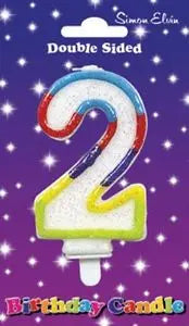 Wax Number Candle - 2 The Ultimate Balloon And Party Shop Cheltenham & Gloucester Balloons & Fancy Dress 