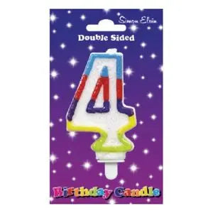 Wax Number Candle - 4 The Ultimate Balloon And Party Shop Cheltenham & Gloucester Balloons & Fancy Dress 
