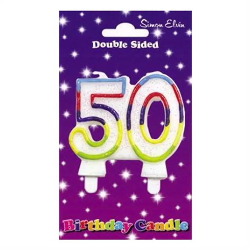 Wax Number Candle - 50 The Ultimate Balloon And Party Shop Cheltenham & Gloucester Balloons & Fancy Dress 