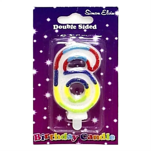 Wax Number Candle - 6 The Ultimate Balloon And Party Shop Cheltenham & Gloucester Balloons & Fancy Dress 