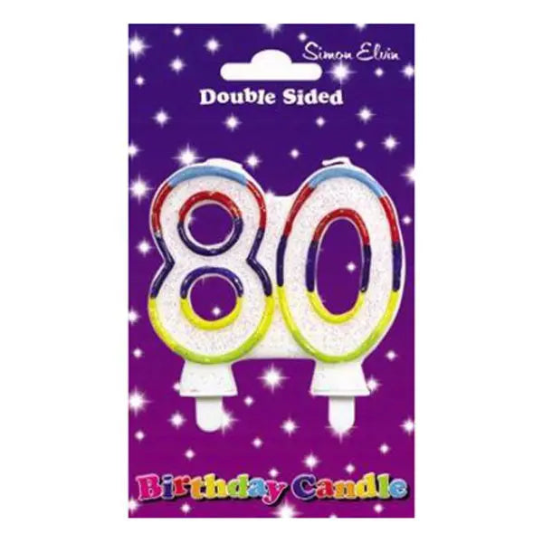 Wax Number Candle - 80 The Ultimate Balloon And Party Shop Cheltenham & Gloucester Balloons & Fancy Dress 