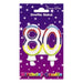 Wax Number Candle - 80 The Ultimate Balloon And Party Shop Cheltenham & Gloucester Balloons & Fancy Dress 