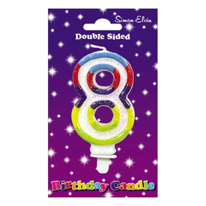 Wax Number Candle - 8 The Ultimate Balloon And Party Shop Cheltenham & Gloucester Balloons & Fancy Dress 