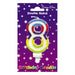 Wax Number Candle - 8 The Ultimate Balloon And Party Shop Cheltenham & Gloucester Balloons & Fancy Dress 