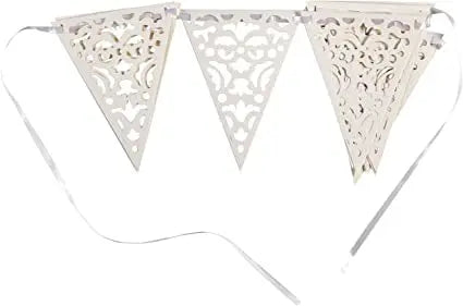 Wedding Bunting - White Swirls The Ultimate Balloon And Party Shop Cheltenham & Gloucester Balloons & Fancy Dress 