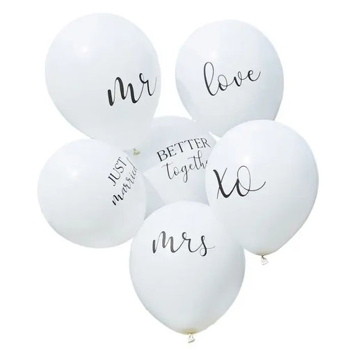 Wedding bundle White Printed Balloons (6 Pack) The Ultimate Balloon And Party Shop Cheltenham & Gloucester Balloons & Fancy Dress 