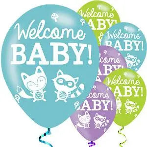 Welcome Baby Printed Balloons 6 Pack The Ultimate Balloon And Party Shop Cheltenham & Gloucester Balloons & Fancy Dress 