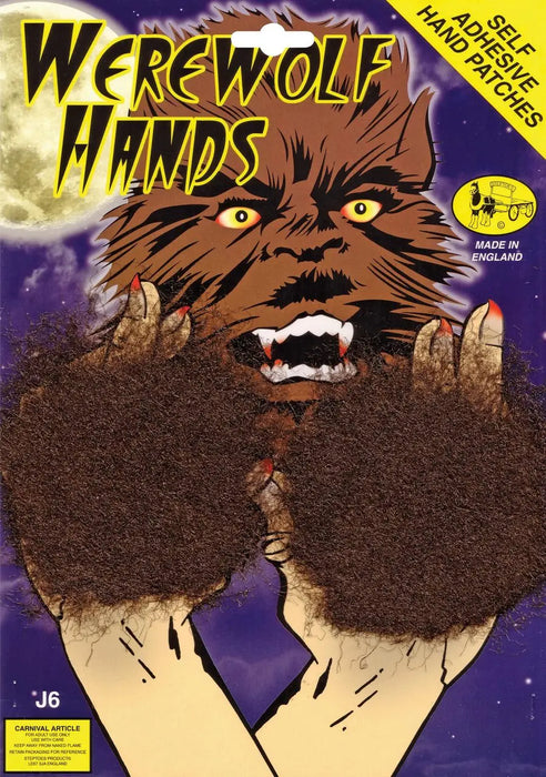 Werewolf Hand Patches (Brown) The Ultimate Balloon And Party Shop Cheltenham & Gloucester Balloons & Fancy Dress 