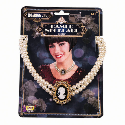 1920's Cameo Pearl Necklace - The Ultimate Balloon & Party Shop