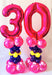 Giant number on alternate size pillars - The Ultimate Balloon & Party Shop