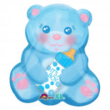 16" Foil It's A Boy Bear Jr Shape Balloon - The Ultimate Balloon & Party Shop