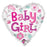18" Foil Baby Girl Heart Balloon - The Ultimate Balloon & Party Shop