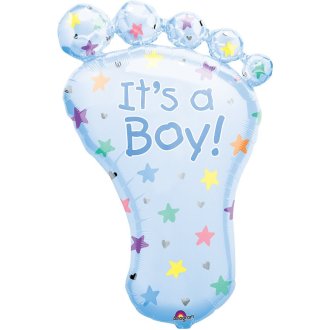 32" Foil It's A Boy Foot Large Printed Balloon - The Ultimate Balloon & Party Shop
